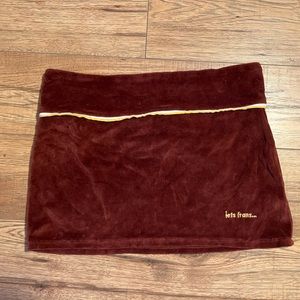 iets frans terry cloth brown mini skirt